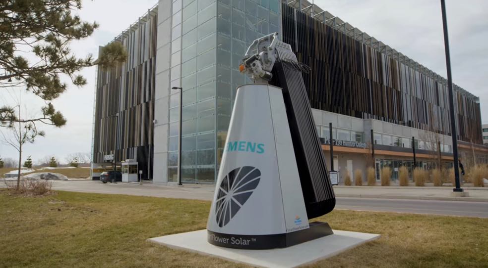 SmartFlower at Humber College with integrated microgrid from Siemens Canada