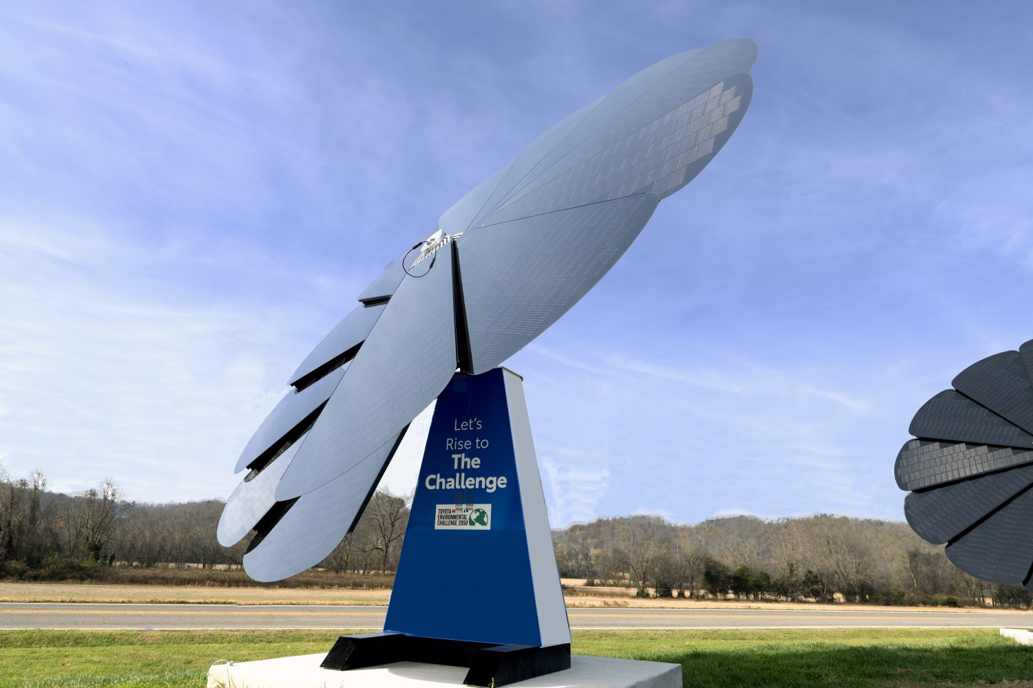 Toyota branded solar panels harnessing clean energy